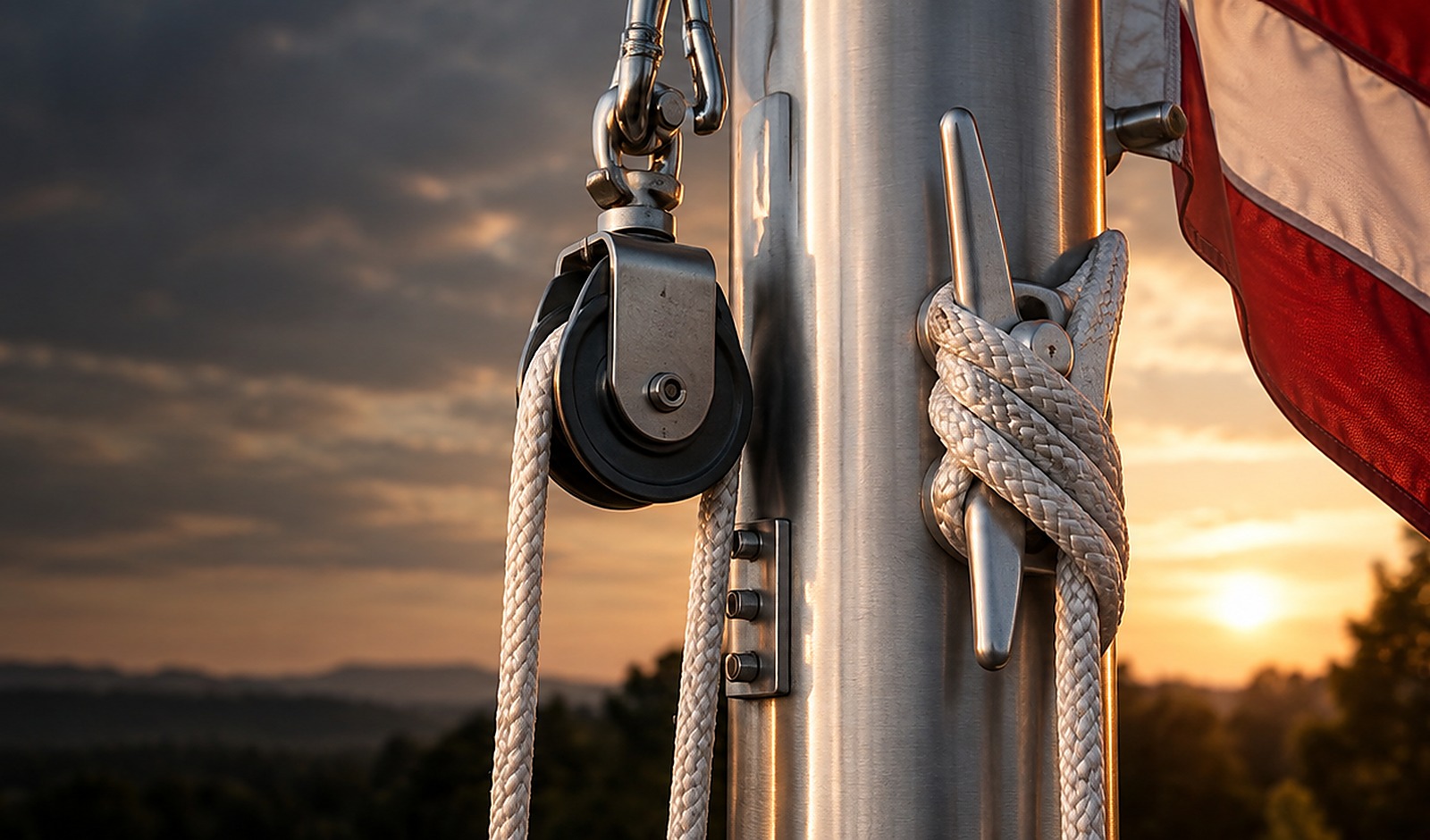 Flagpole hardware and accessories